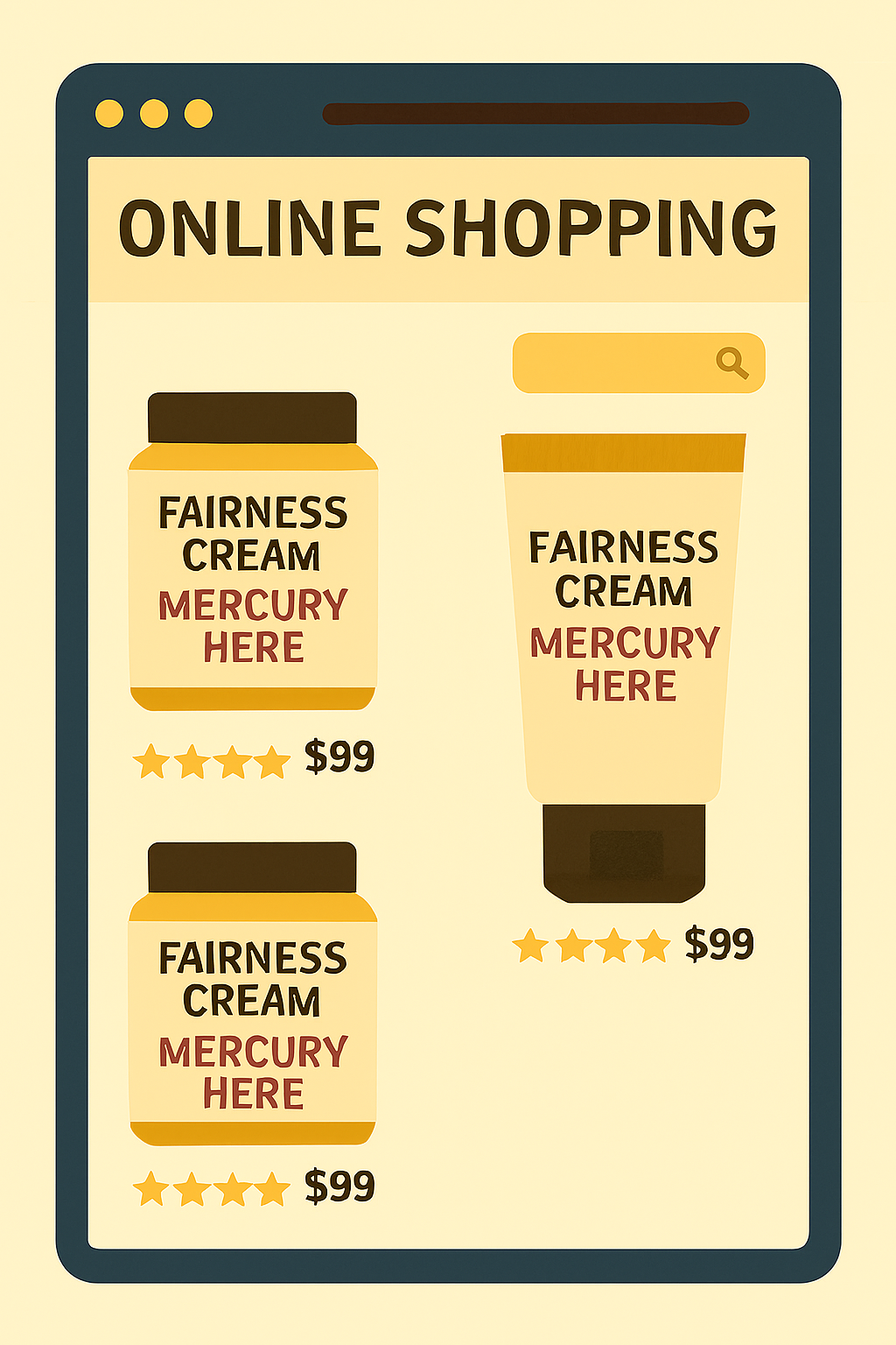 Mercury-Laced Fairness Creams Rampant on Indian E-Commerce Platforms Mercury-Laced Fairness Creams Rampant on Indian E-Commerce Platforms