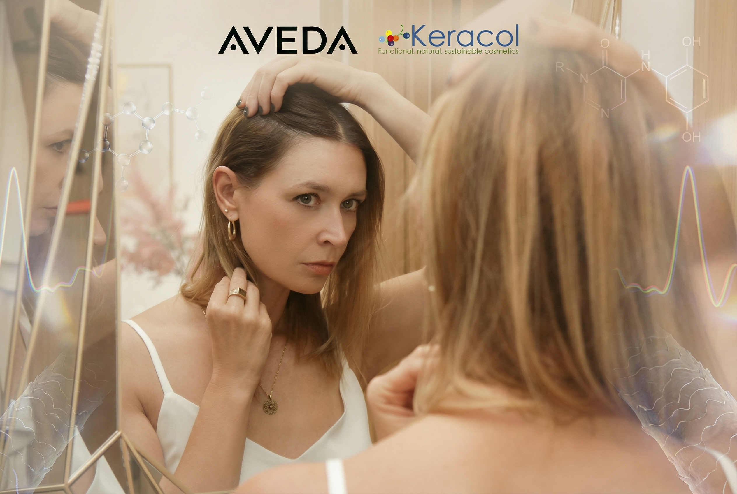 Spectroscopic analysis of dye molecules used to study hair color fading.