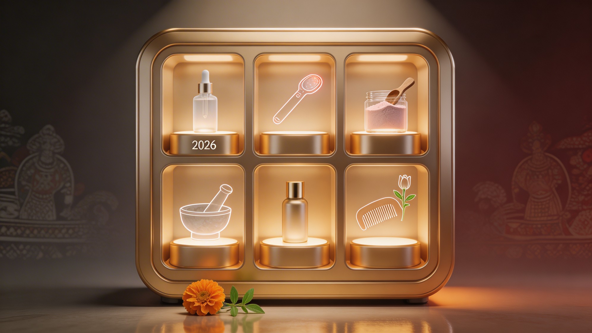 Emerging beauty trends in India including scalp care, DIY skincare, supplements, and beauty tech innovation