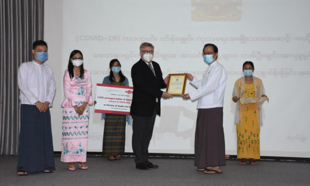 Connell and Dow team up to provide Hand sanitizers to Myanmar
